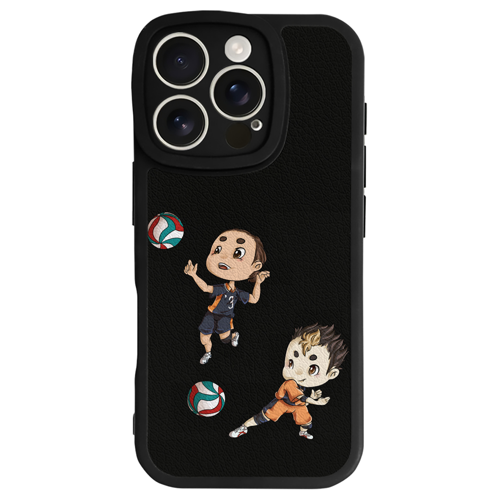 （画像用） ハイキュー!! Haikyu!! 【iPhone 16シリーズ対応】シリコンスマホケース（レザー調） 材質：シリコン